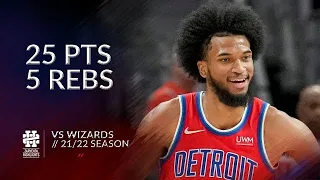 Marvin Bagley 25 pts 5 rebs vs Wizards 21/22 season