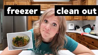 FREEZER CLEAN OUT CHALLENGE | COOK WITH ME | WHAT'S FOR DINNER?