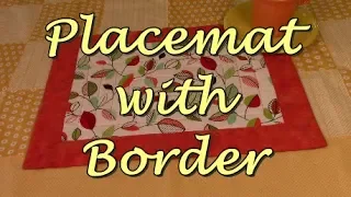 Placemat With Border | The Sewing Room Channel