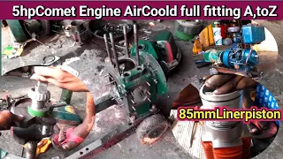 Comet Aircoold Engine full Ripeiring A,ta,Z।।5hp Comet diesel Engine full fitting। ।