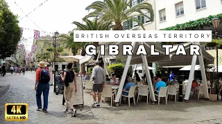 🇬🇮[4K] GIBRALTAR United Kingdom Walking Tour | British Overseas Territory | Tourist attractions