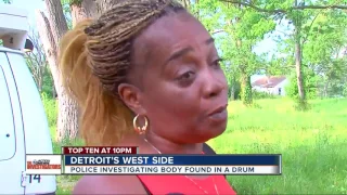 Body found in drum on Detroit's west side