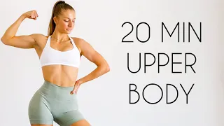 TONE YOUR UPPER BODY - Push Workout At Home (Chest, Shoulders, Triceps)