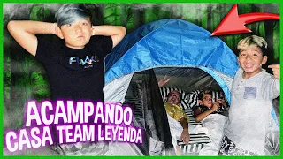 ACAMPAMOS CON LOS VECINOS EN EL JARDIN DE LA MANSIÓN!