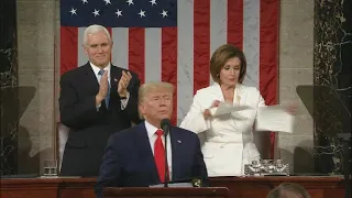 Pelosi rips apart Trump's SOTU speech... literally