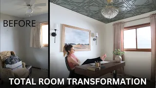 EXTREME Room Makeover | Bedroom to Office Start to Finish