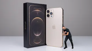 iPhone 12 Pro Max GOLD Unboxing + Size Comparison