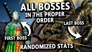 All Bosses From Lowest Runes to Highest Runes in Order Randomized Stats Challenge in Elden Ring