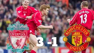 LIVERPOOL 3-1  MANCHESTER UNITED    GREATEST ANFIELD VICTORIES GOALS & HIGHLIGHTS 2001/2002