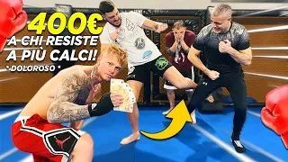 REGALO 400 EURO a chi resiste a più CALCI SULLE GAMBE! (Low Kick)