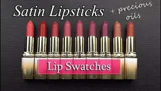 L'Oreal SATIN LIPSTICKS with PRECIOUS OILS: Lip Swatches & Review