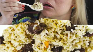 ASMR MEAT BEEF WITH RICE MUKBANG (NO TALKING) EATING SOUNDS 먹방 | ASMR LaLiLu