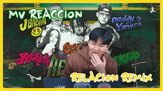 MV REACCION! Sech, Daddy Yankee, J Balvin, Rosalía, Farruko - Relación Remix  (Reaccion del Coreano)