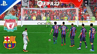FIFA 23 LIVERPOOL V BARCELONA RONALDO MESSI NEYMAR SALAH MBAPPE HAALAND PENALTY SHOOTOUT 4K