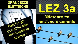 3a-perchè gli uccellini non prendono la scossa? Differenza tra tensione e corrente, volt e ampere