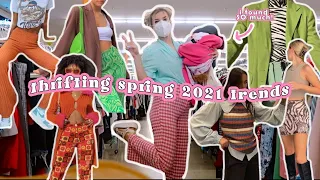 THRIFTING SPRING 2021 TRENDS || COME THRIFT WITH ME IN TAMPA FOR SPRING! so much color and vintage!