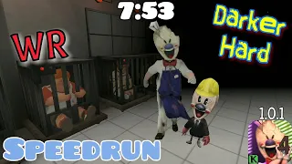 Ice scream 4 - World record (7:53), hard + darker speedrun