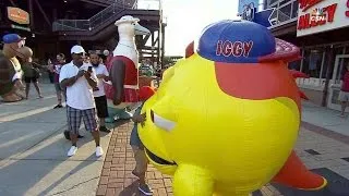 ATL@PHI: Galapagos Gang mascots arrive in Philly