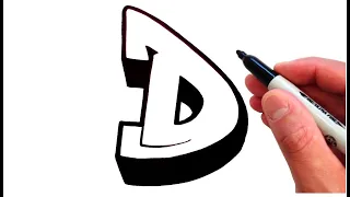 How to Draw the Letter D in Graffiti Style - EASY!