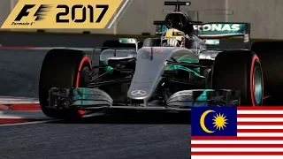F1 2017 Malaysia 100% Race at The Sepang International Circuit Racing With Lewis Hamilton's Mercedes
