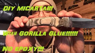 DIY Micarta Knife Scales with Gorilla Glue Clear instead of EPOXY! We get a #quaranteen! TIMESTAMPS