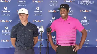 Cameron Champ and Tony Finau Friday Flash Interview 2021 Zurich Classic of New Orleans