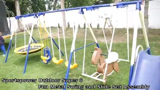 Sportspower Metal Swing and Slide Set Assembly instructions and review