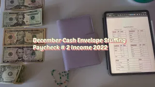 December Cash Envelope Stuffing I Paycheck #2 I low income I college student
