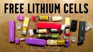 Scavenging rechargeable lithium cells from the roadside
