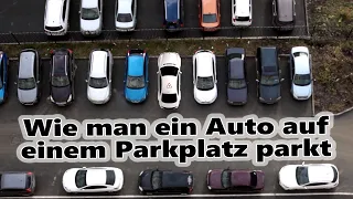 Zurück auf dem parkplatz parken - probefahrt - grundlegende fahraufgaben