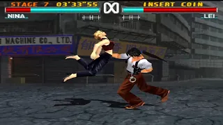 Paralyzed Nina vs Everybody in Tekken 3