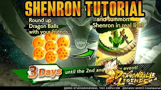 COME INVOCARE SHENRON TUTORIAL! DRAGONBALL LEGENDS