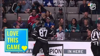 Crosby delivers puck to young Capitals fan at All-Star Game
