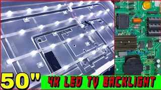 HOW TO FIX LED TV BACKLIGHT || 50" inch tv disassembly || EASY FIXING@TheSINGHCREATION