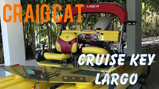 CraigCat Cruising Full Speed in Key Largo Small power Catamaran