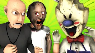 Ice Scream 3 vs Granny 2 y Grandpa (Español Terror Parodia Animada SFM Animación 3D)