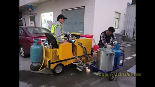 W-TPD Driving Thermoplastic Road Marking Machine Test before Delivery-Rays Traffic