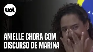 Anielle Franco se emociona com discurso de Marina Silva: 'Quantas vezes ela enfrentou dificuldades?'