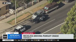 Reckless driver crashes while fleeing police in East LA