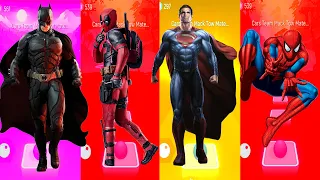 Batman - Deadpool - Superman - Spiderman | Tiles Hop EDM Rush