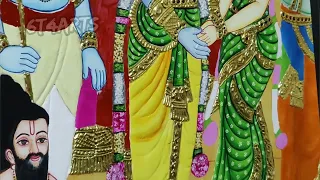 BIG SIZE TANJORE PAINTING PART 23 || Colours palette || Srinivasa kalyanam || 6T4 Arts