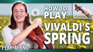 How to play Spring (Allegro) from Four Seasons by A. Vivaldi | Play-Along