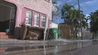 Water-main break impacts small Little Havana building