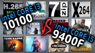 Intel i3 10100 vs i5 9400F Benchmarks – 15 Tests 🔥