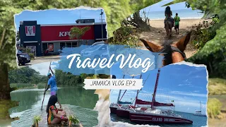 i waited 2hrs for fried chicken | rafting, horse back riding & catamaran | jamaica travel vlog ep.2