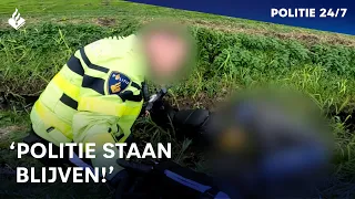 Achtervolging scooter zonder kenteken | POLITIE 24/7