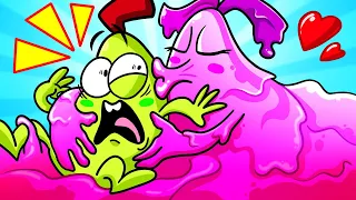 I'm in Love with a Slime Monster || One Colored Slime Pool Challenge