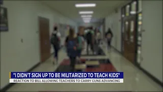 Reaction to TN bill allowing teachers to carry guns advancing