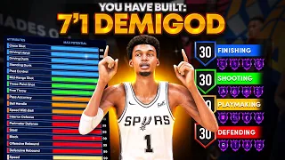 THIS 7'1 SPEEDBOOSTING CENTER BUILD IS DOMINATING NBA 2K24! DEMIGOD BUILD! Best Big Man Build 2k24