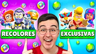 SKINS *EXCLUSIVAS vs RECOLORES* en MODO CREATIVO 😱🚨 Brawl Stars